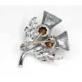 brosa scotiana " Thistle ". cristale Swarovski. cca 1970